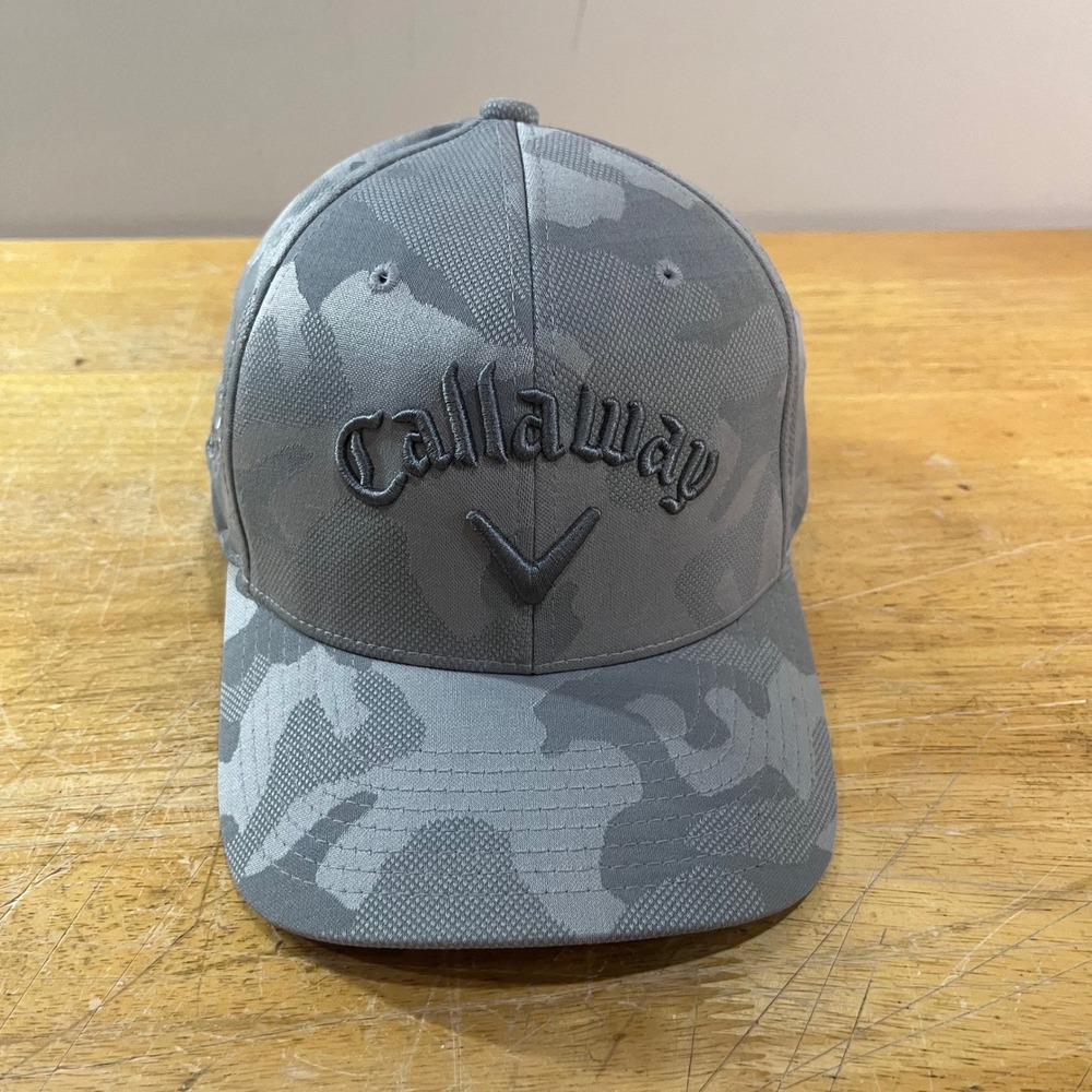 Callaway Golf Flexfit 110 Snapback Hat Grey Camo Pine Tree 1970 Mens Cap